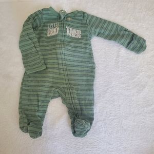 Little brother zip footie